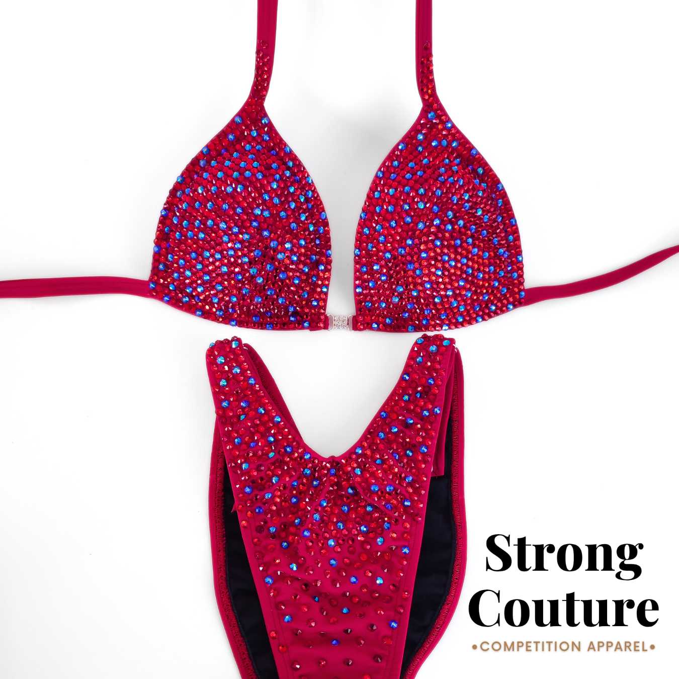 Bikini Full Bling Dots (red/blue)