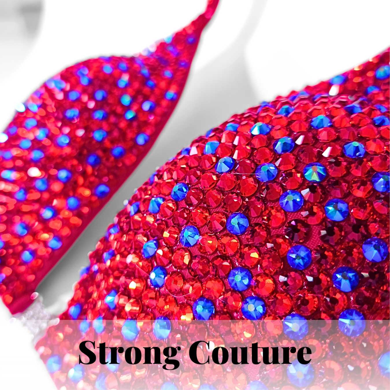 Bikini Full Bling Dots (red/blue)