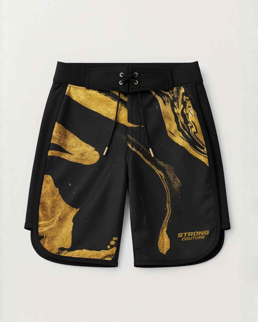 Men´s physique shorts black/gold marble