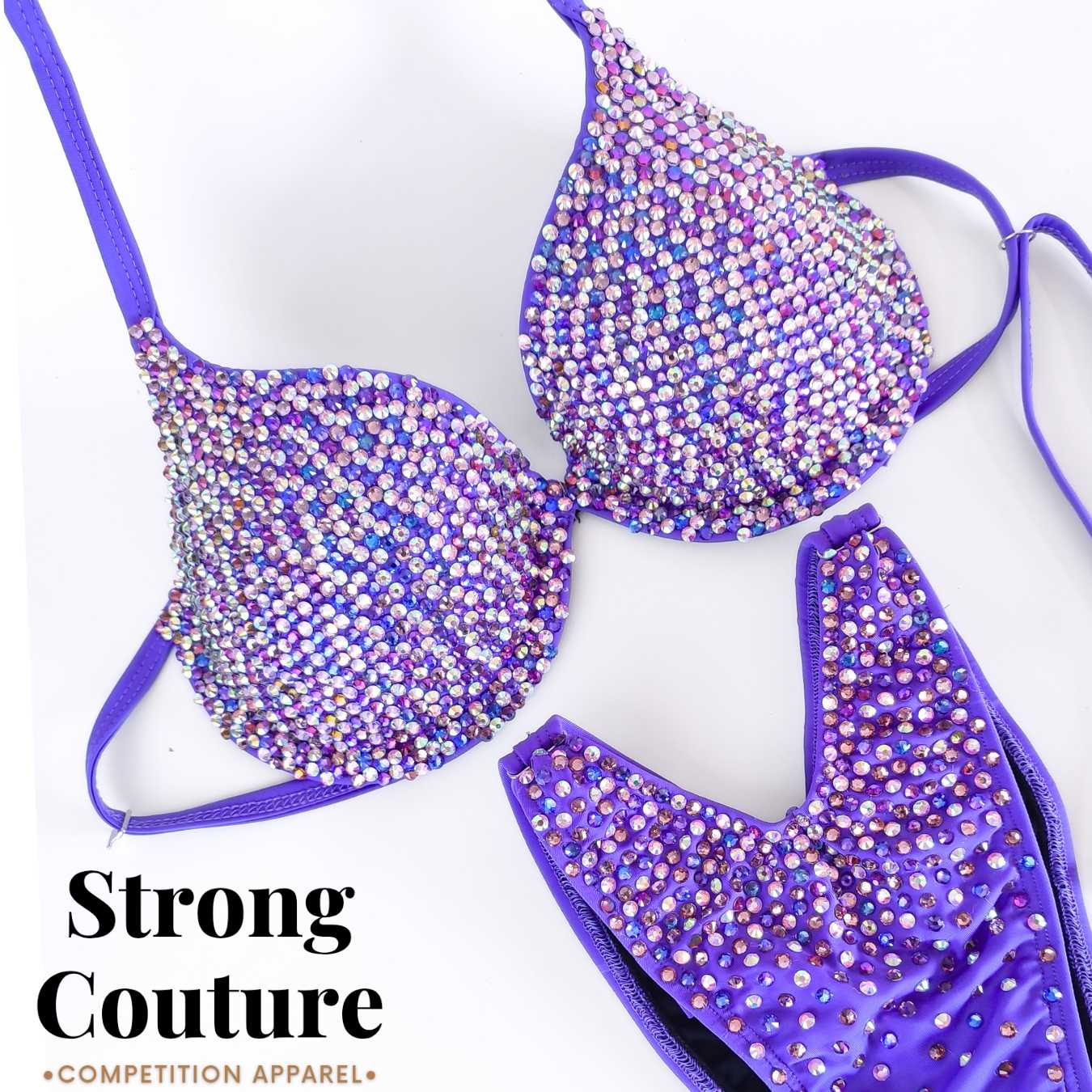 Bikini FULL BLING PURPLE RAINBOW