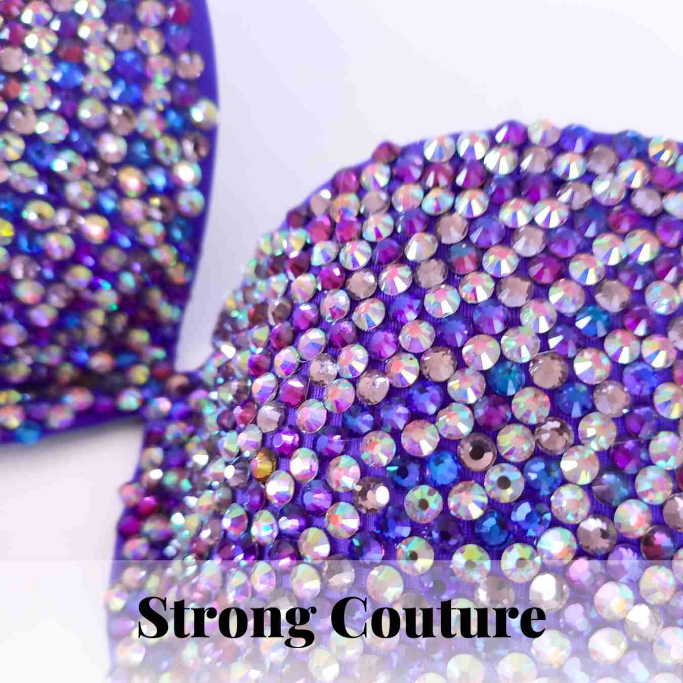 Bikini FULL BLING PURPLE RAINBOW
