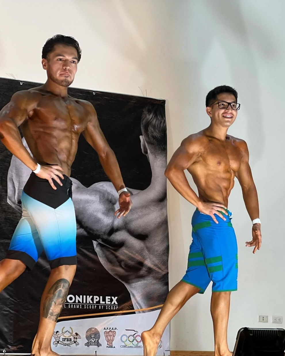 Shorts Men's physique blue gradient