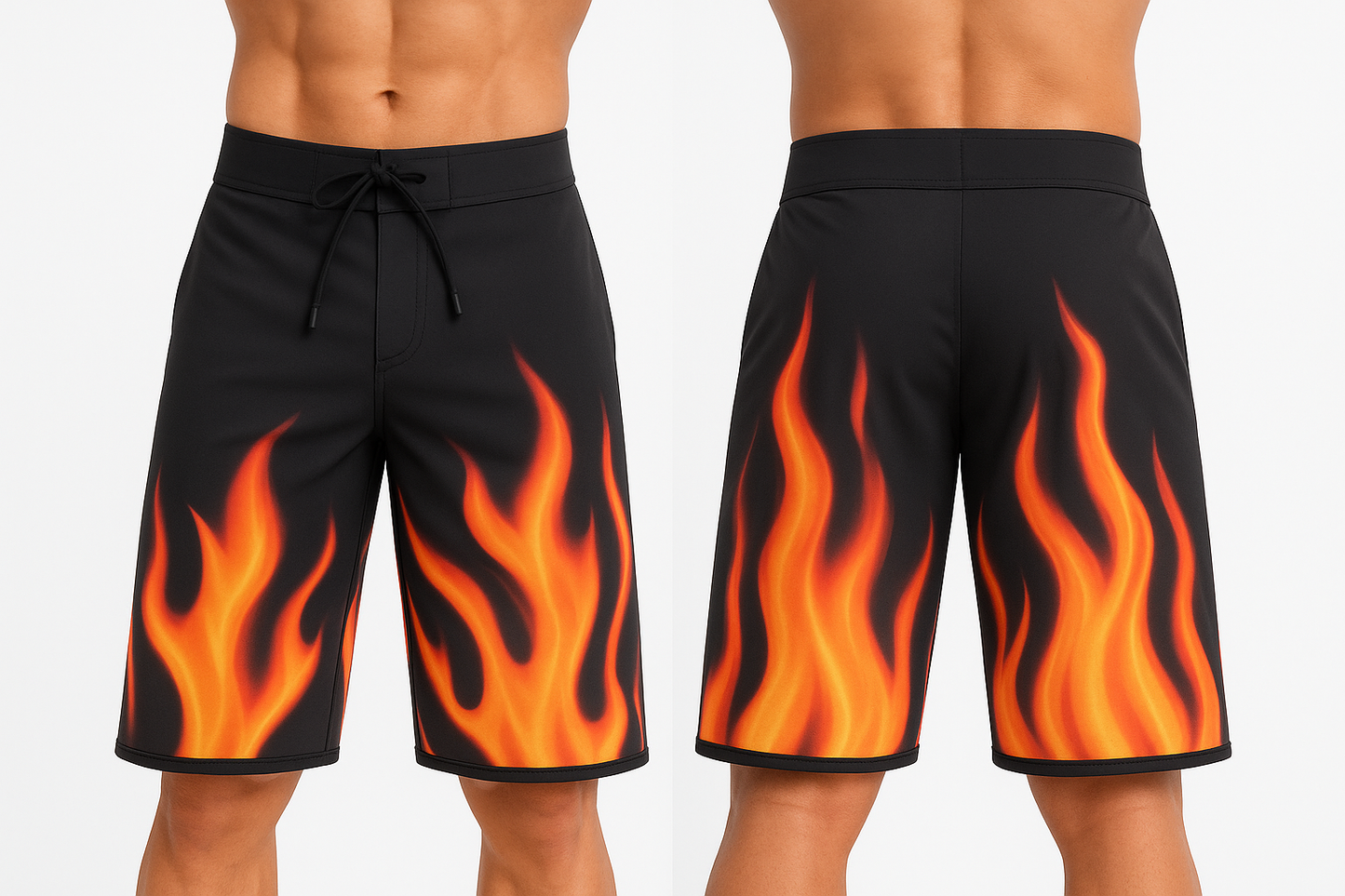Men's physique shorts "On fire"