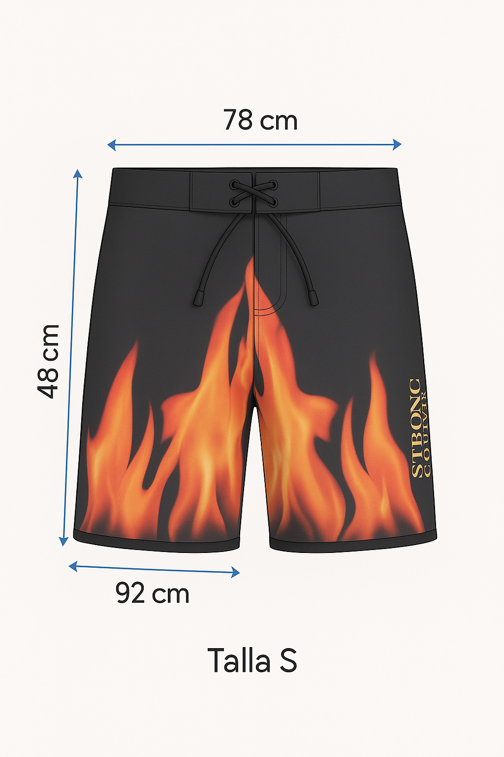 Men's physique shorts "On fire"