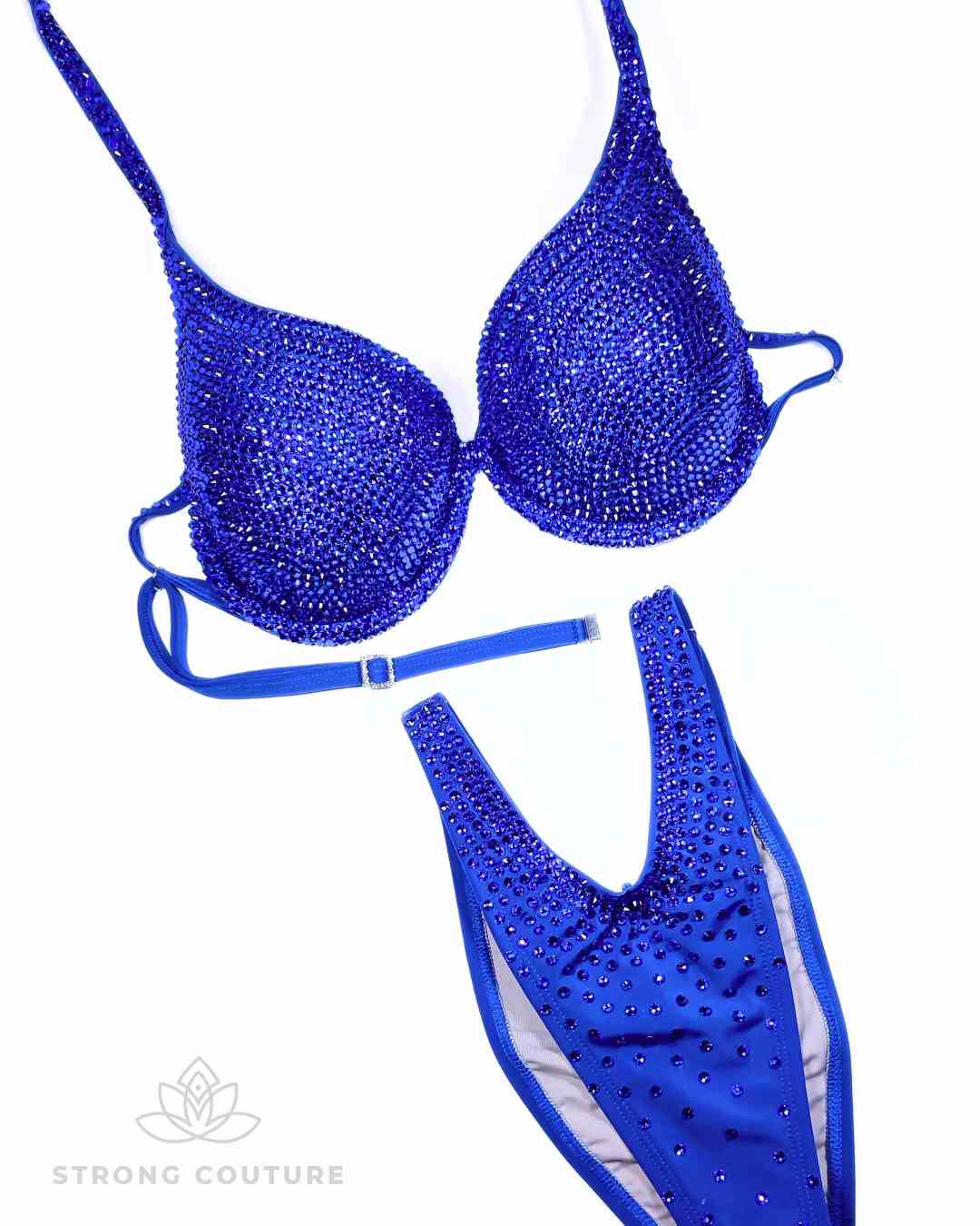 Bikini Mid Bling en azul rey