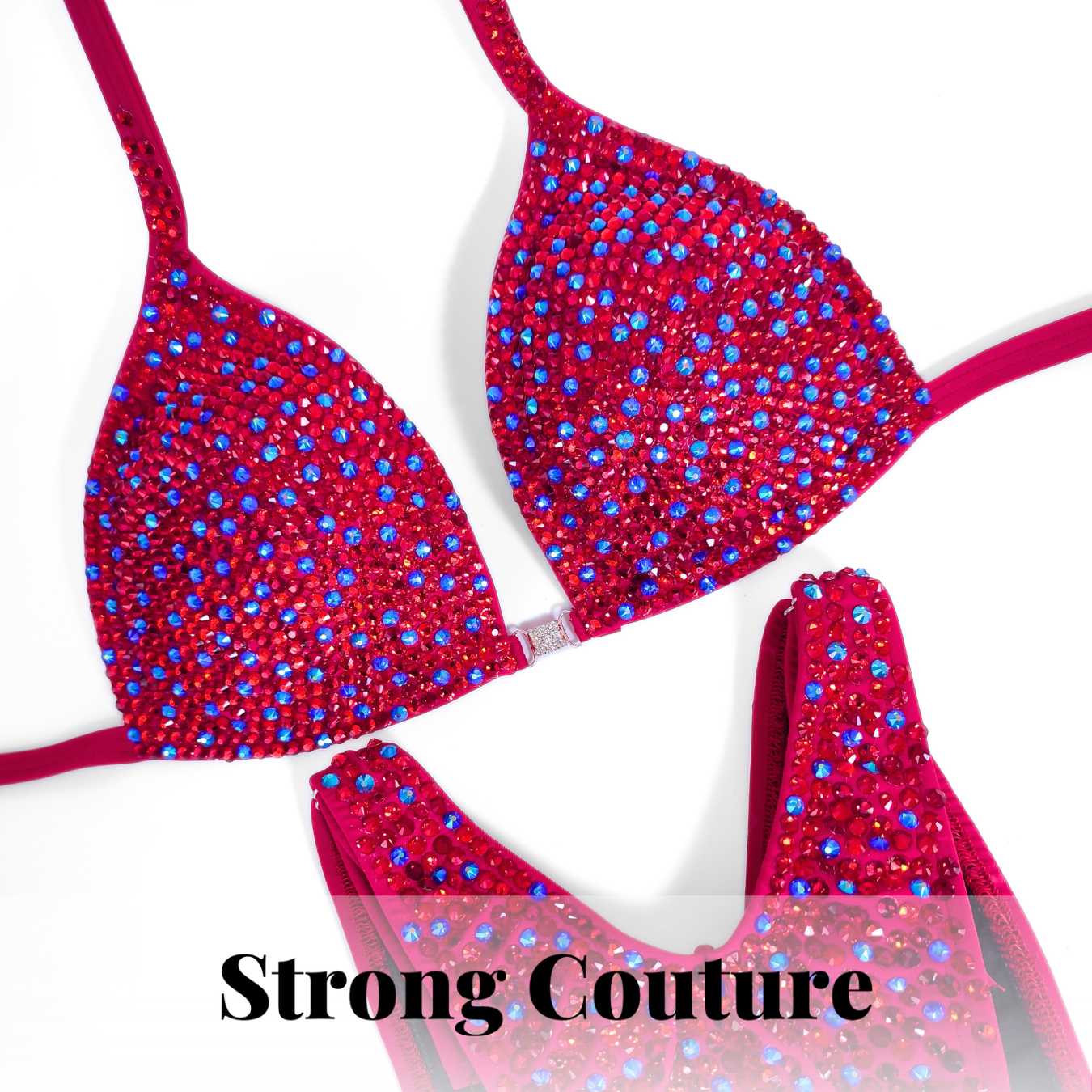Bikini Full Bling Dots (red/blue)