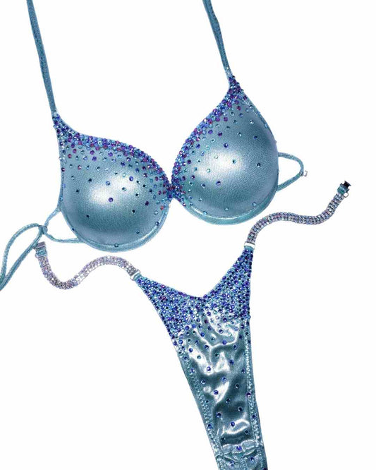 Bikini Stardust en tonos menta, lavanda, rosa