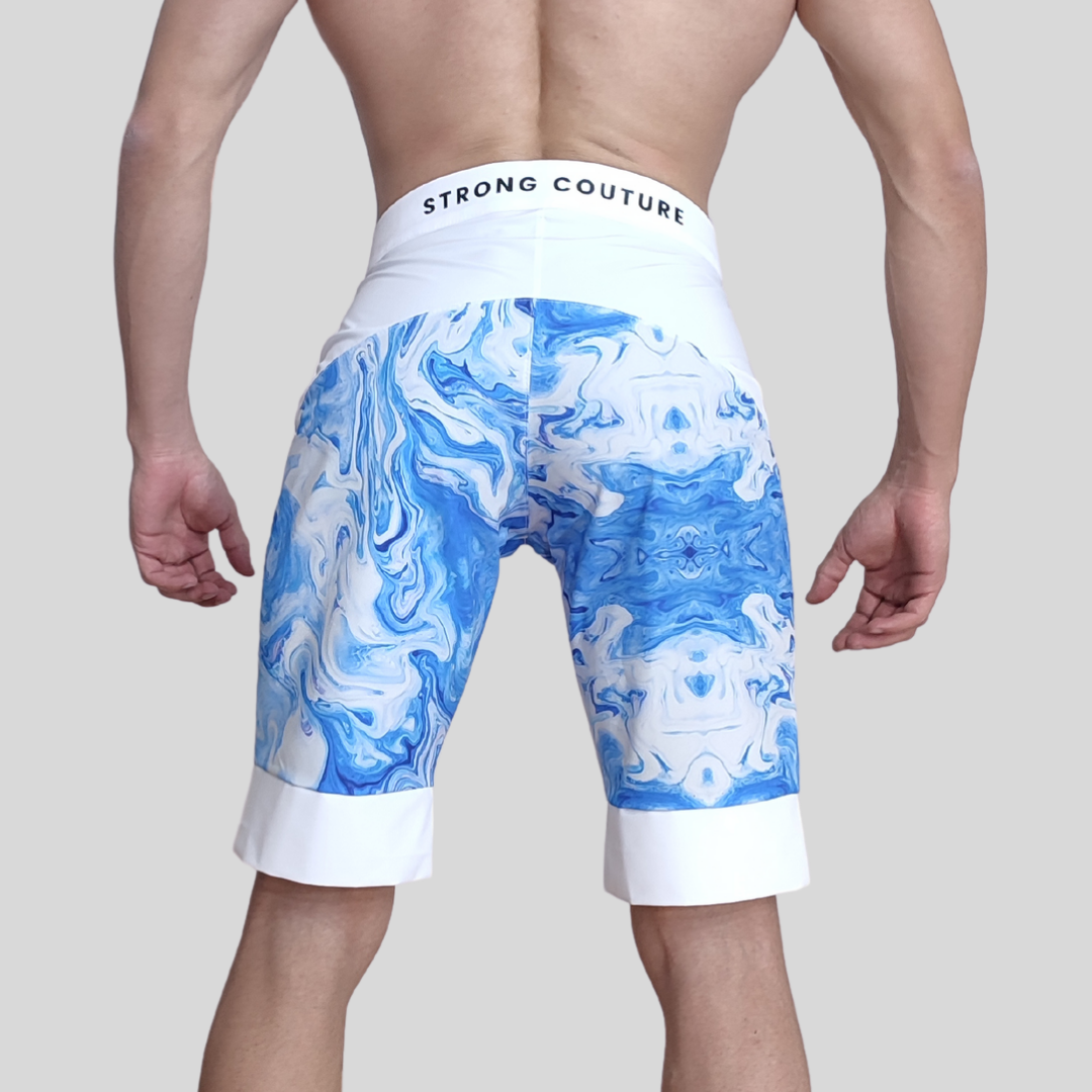 Shorts Men's physique light blue marble