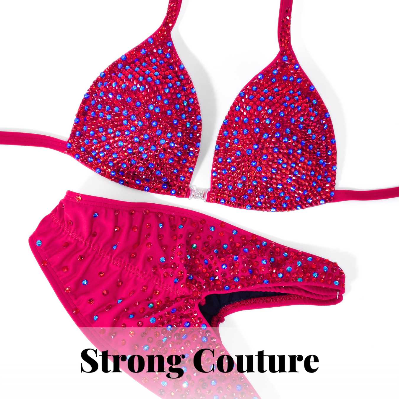 Bikini Full Bling Dots (red/blue)