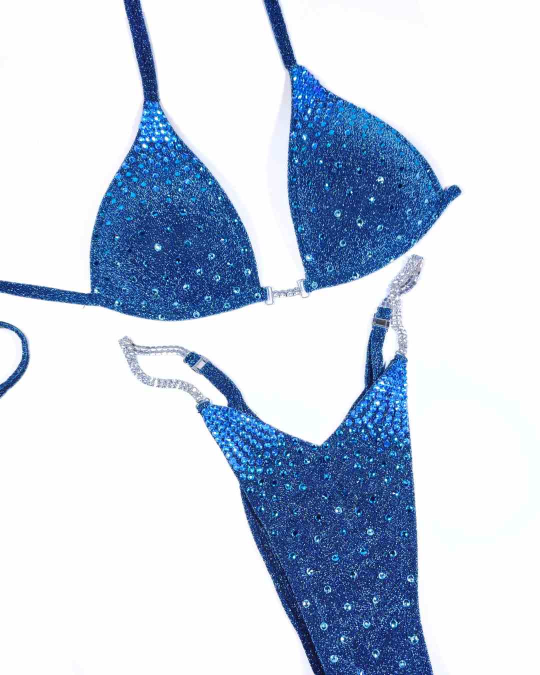 Bikini Stardust en cristales tornasol azul quetzal.