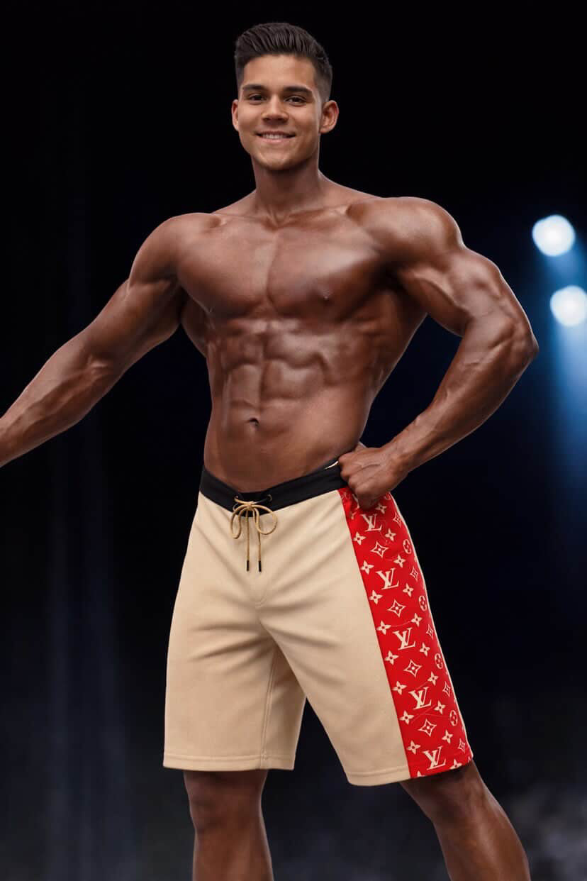 Shorts Men's physique estampado personalizado
