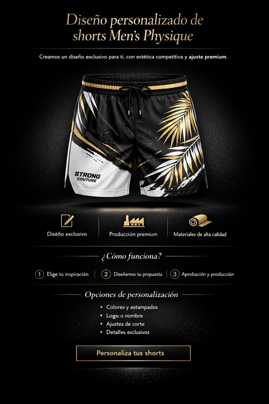 Shorts Men's physique estampado personalizado