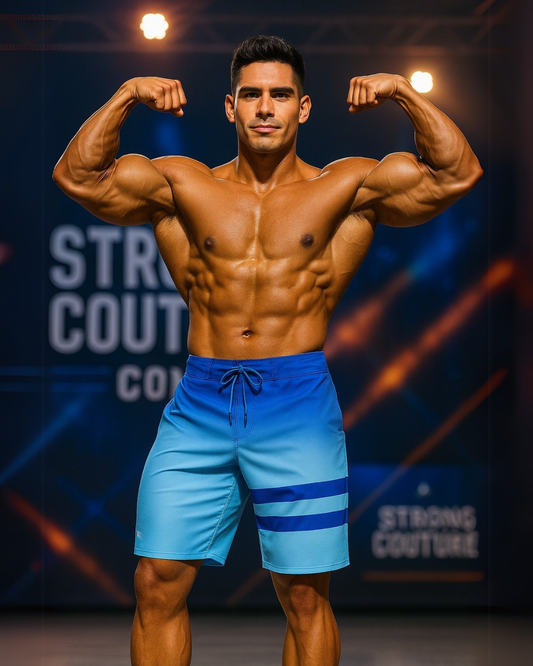 Shorts Men's physique gradient strippes