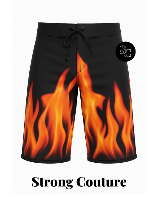 Men's physique shorts "On fire"